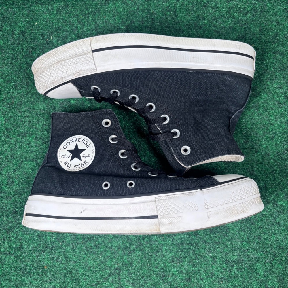 Converse Chuck Taylor All Star Platform High Top Black White 560845C Womens 7.5